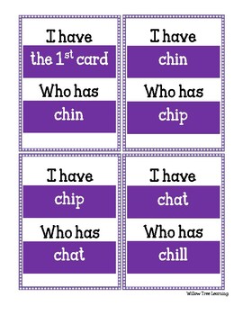 I Have, Who Has | Digraph Ch Game by Smart Cookie Learning Store