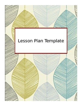 Preview of Lesson Plan Template