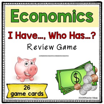 Preview of Economics Review Game | I Have, Who Has