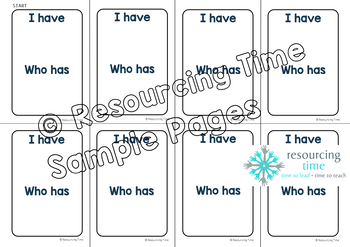 I Have Who Has Template Editable by Resourcing Time TPT