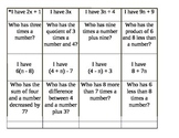 I Have, Who Has: Expressions from Verbal Sentences