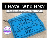 I Have, Who Has?  First Grade Reading Street Unit 1 - High