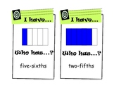 "I Have, Who Has?" Fractions Game (Easier)