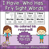 I Have Who Has Fry Words - 29th Group of 25 Words (Words 7