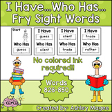 I Have Who Has Fry Words - 34th Group of 25 Words (Words 8