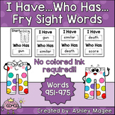 I Have Who Has Fry Words - 39th Group of 25 Words (Words 9
