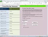 "I Have... Who Has..." Game Card Generator