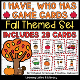 I Have Who Has Game Cards Back to School Activity Fall Voc