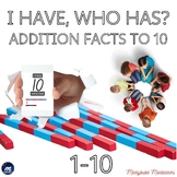 I Have Who Has Game Montessori Red Blue Rods Addition Facts to 10