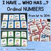 I Have Who Has Game - Ordinal Numbers from 1st to 30th