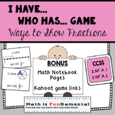 I Have Who Has Game - Ways to Show Fractions