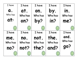 I Have, Who Has? Game for SnapWords Lists A,B,C,D, and E