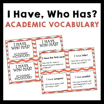 Preview of General Academic Vocabulary I Have, Who Has? - Grades 5-8