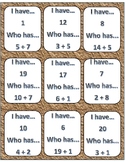 I Have - Who Has - Grade 1 / 2 Math Game