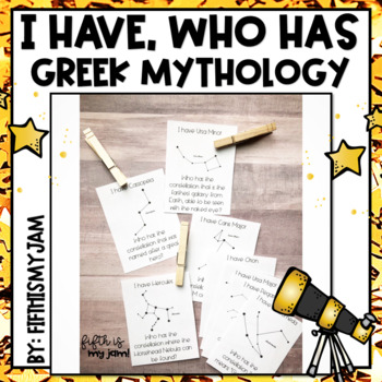 Preview of FREE I Have Who Has Greek Mythological Constellations