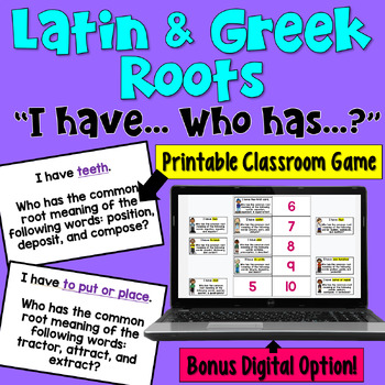 Preview of Greek and Latin Roots I Have Who Has Game: Print and Digital Formats