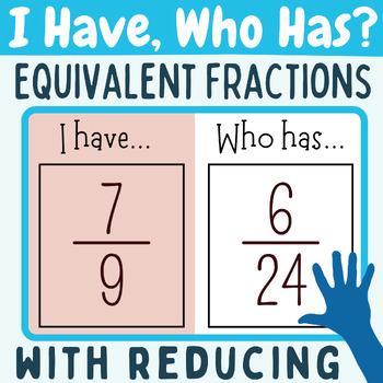 Preview of I Have, Who Has: Identifying GCF Equivalent Fractions/Reducing Fractions Math