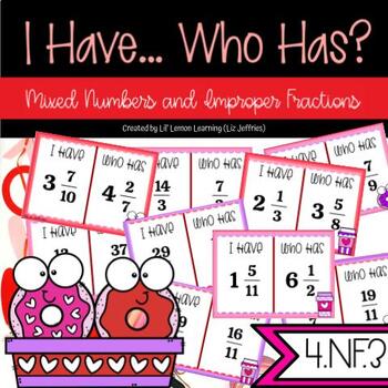 Preview of I Have... Who Has? --- Improper Fractions & Mixed Numbers