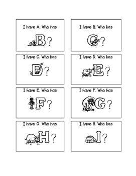 I Have... Who Has? Letter Sounds and Alphabetical Order by Julia Hiser