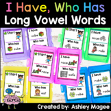 I Have Who Has Long Vowel CVCe Words Bundle A, E, I, O, U 