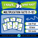 I Have Who Has MULTIPLICATION FACTS | Back to School Math 