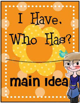 Preview of I Have, Who Has? Main Idea game cards