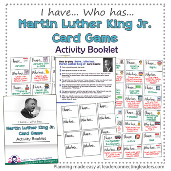 Preview of I Have… Who Has… Martin Luther King Jr. Card Game