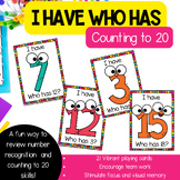 I Have Who Has Math - Counting to 20 - Kindergarten Math Games