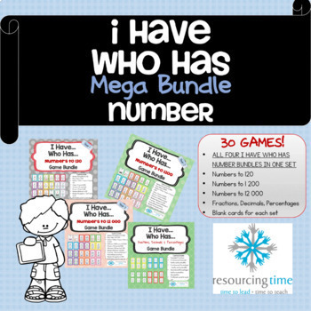 Preview of I Have Who Has Mega Number Game Bundle