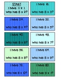 I Have Who Has Multiplication 8s, 9s, and 10s