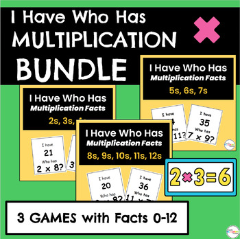 Preview of I Have Who Has Multiplication Facts BUNDLE!
