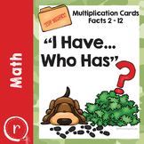 Detectives I Have Who Has Multiplication Game Facts 2 to 12