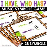 I Have Who Has Music Symbols Game for Halloween Piano Lessons