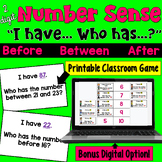 Number Sense I Have Who Has Game (Before, Between, After):
