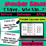 Number Sense I Have Who Has Game (Before, Between, & After