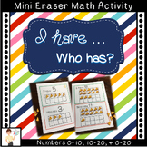 I Have ... Who Has? Numbers 0-20 - Mini Erasers Version