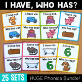 I Have, Who Has Phonics Center - Decodable Words - Phonics Game