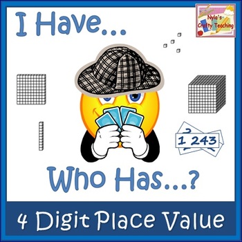 Preview of Place Value - 4 Digit Numbers - 'I Have, Who Has' game