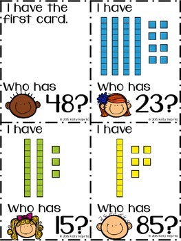 Preview of I Have, Who Has: Place Value Blocks