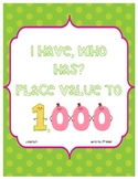 I Have, Who Has: Place Value to the Thousands
