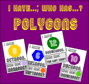 Preview of I Have Who Has Polygons