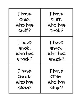 I Have, Who Has: S Blends Freebie by The Glitzy Teacher | TpT