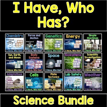 Preview of "I Have, Who Has?" - Science Bundle (20 Sets)