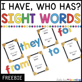 Preview of FREE Sight Word Game | I Have, Who Has? Most Common Words 1-100