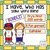 I Have Who Has Sight Word Game Frys First 200 Words Powerpoint