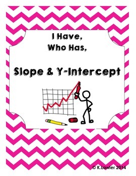 Preview of I Have, Who Has ... Slope & Y-Intercept