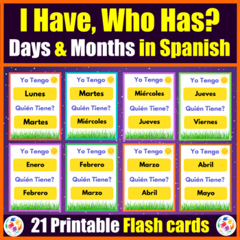Days of the Week Flash Cards - English/Spanish- Days of the Week