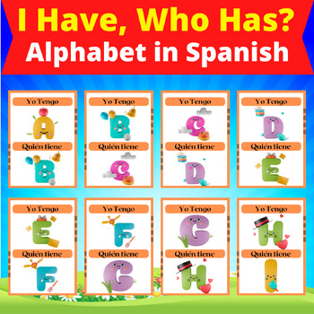 I Have, Who Has? Spanish Letters, Numbers, Colors & Shapes. FlashCards ...