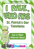 "I Have, Who Has" St. Patrick's Day Game Templates - FREE