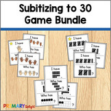 Subitizing Game Bundle with Numbers to 30 using I Have Who Has